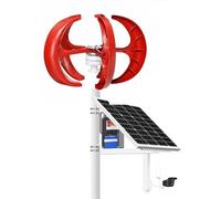 HYZHANHONG 12V, Éolienne 12V 24V 48V 12000W, générateur d'éolienne à axe Vertical, Lanterne Rouge, générateur d'éolienne de Jardin, Bateau, kit d'éolienne à 5 Feuilles avec contrôleur