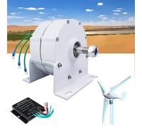 HYZHANHONG 12v, Générateur à Aimant Permanent en Terre Rare à Basse Vitesse 14000W, alternateur AC triphasé pour éolienne, générateur à Aimant Permanent sans engrenage 220V (12V 24V 48V)