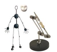 HYZHANHONG 20CM, Figurine de Marionnette en Métal avec Mains et Crâne pour Animation et Art en Argile, Kit d'Armature en Acier Inoxydable Réglable pour Stop Motion 12CM-20CM