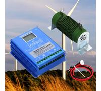 HYZHANHONG 220V, Contrôleur d'éolienne Domestique 5000W, contrôleur de Boost Hybride MPPT 12V / 24V / 48V pour Batterie de Chargeur de générateur d'éolienne avec écran LCD