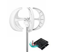 HYZHANHONG 220V, Kit de générateur d'éoliennes de 12000W, éoliennes Verticales 12V 24V 48V, kit Moteur d'éoliennes à 5 pales avec contrôleur pour Bateaux, terrasses, cabanes ou Maison