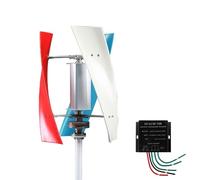 HYZHANHONG 24V, Éolienne à 3 pales 4800W Générateur éolien Vertical 12V/24V/48V/220V avec contrôleur, Parfait pour Bateaux, Camping-Cars et Maisons Hors réseau (Blanc, 24V)