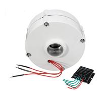 HYZHANHONG 24v, Générateur Basse Vitesse 12000W 220V 3 Phases, alternateurs AC à Aimant Permanent sans Engrenages pour Turbine éolienne, Turbine hydraulique, Moteur Diesel (Blanc, avec Socle)