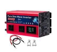 HYZHANHONG 60V to 110V,Onduleur à Onde sinusoïdale Pure 5000W DC 12V 24V 48V 60V 72V, Onduleur, Phase divisée 110V 220V, Onduleur Solaire Basse fréquence avec Affichage LED et 4 Prises AC