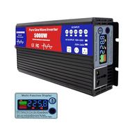 HYZHANHONG 72v to 110v 50hz,Onduleur sinusoïdal Pur DC12V-72V vers AC110V 5000W, convertisseur de Puissance de crête avec écran LCD pour Alimentation de Secours Domestique et extérieure