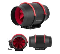 HYZHANHONG 8 inches,Ventilateur d'extraction Silencieux et énergétique, Ventilateur d'extraction à Haut débit d'air avec contrôleur de Vitesse Variable, Ventilateur en Ligne à Courant Alternatif