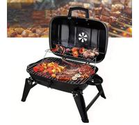 HYZHANHONG Barbecue de Camping de Cuisine en Plein air, Gril de Barbecue de Bureau avec revêtement en émail et Pieds Pliables, Gril de Camping Compact pour Le Talonnage