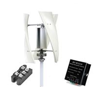 HYZHANHONG Éolienne à Spirale Verticale, éolienne 1000W 12V 24V 48V avec contrôleur de Charge MPPT pour Les Zones Rurales,48v