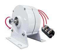 HYZHANHONG Générateur à Aimant Permanent sans engrenage Basse Vitesse 24V 48V 220V 1200W V CA Alternateurs pour Petites éoliennes, générateurs à pédales (avec Base),12v