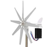 HYZHANHONG Générateur d'énergie nouvelle Générateur d'énergie 2000W MPPT Contrôleur 12V 24V 48V 8 pales Générateur d'éolienne à faible bruit adapté à la production d'énergie extérieure et routière,24v