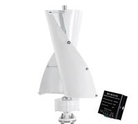 HYZHANHONG Kit de générateur d'éolienne Verticale 3000W - Système d'énergie Solaire et éolienne 2 pales 12V24V48V avec contrôleur pour Maison, Bateau, Marine, Jardin (Blanc),12v