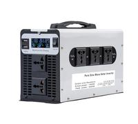HYZHANHONG Onduleur À Onde Sinusoïdale Pure 3000W 12V/24V/48V/60V/72V CC vers 110V/220V CA, Onduleur Hors Réseau avec 2 Prises CA Et 2 Ports De Charge USB,60v to 110v