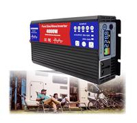HYZHANHONG Onduleur de Puissance 72V-12V DC à 220V AC avec Affichage LED, Prises, Double Ventilateurs de radiateur, onduleur Portable d'urgence en Onde sinusoïdale Pure (4000W 72V),24v to220v 50hz