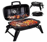 HYZHANHONG Petit Gril au Carbone de Cour, Gril de Camping en Plein air, Gril avec Couvercle Grillades de Table, adapté à la Cuisson à la Vapeur de Poulet rôti, de Poisson grillé parfumé
