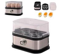 HYZHANHONG Petit Mini chaudurier à œufs Portable, chaudière à œufs à arrêt Automatique Intelligent, Pot à œufs Rapide 6 en 1 avec Couvercle de Plateau adapté au Petit-déjeuner à la Maison