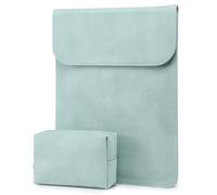 HYZUO 13,3-14 Pouces Housse pour Ordinateur Portable pour MacBook Pro 14 M5/M4/M3/M2/M1 Pro/Max 2026-2021, 13,3" MacBook Air/Pro, 13,5-13,8 Surface Laptop, HP Envy 13, Étui avec Pochette, Vert Menthe