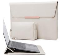HYZUO 13 Pouces Housse Sac Ordinateur Portable avec Stand pour MacBook Air 13 M5 A3449 M4 M3 M2 M1 2026-2018, 13" MacBook Neo 2026, MacBook Pro 13 M2/M1 13" iPad Pro/Air, Beige(Smiley)