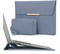 HYZUO 13 Pouces Housse Sac Ordinateur Portable avec Stand pour MacBook Air 13 M5 A3449 M4 M3 M2 M1 2026-2018, 13" MacBook Neo 2026, MacBook Pro 13 M2/M1 13" iPad Pro/Air, Bleu Haze(Smiley)