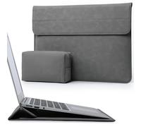 HYZUO 13 Pouces Housses Ordinateur Portable Sacoche avec Fonction Stand pour MacBook Air 13 M4 M3 M2 M1 2025-2018, MacBook Pro 13 M2 M1 2025-2016, 13" iPad Pro/Air, 13" Surface Pro, XPS 13,Gris Foncé