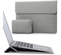 HYZUO 13 Pouces Housses Ordinateur Portable Sacoche avec Fonction Stand pour MacBook Air 13 M5 M4 M3 M2 M1 2026-2018, 2026 13" MacBook Neo, MacBook Pro 13 M2 M1 2026-2016, iPad Pro/Air 13,Gris Clair