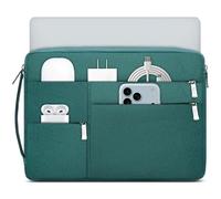 HYZUO 14-15 Pouces Housse pour Ordinateur Portable pour MacBook Air 15 M4 M3 M2, MacBook Pro 15, 15" Surface Laptop, XPS 14/15 Plus, Sacoche pour 14" HP Dell Lenovo ThinkPad Asus Acer, Vert Foncé