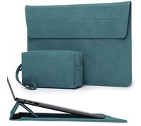 HYZUO 15-16 Pouces Housse pour Ordinateur Portable avec Stand Réglable pour MacBook Pro 16 M4/M3/M2/M1 2025-2019, XPS 15, MacBook Pro 15 2015-2012, avec Pochette, Vert foncé