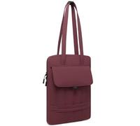 HYZUO 15-16 Pouces Housse Rembourrée Ordinateur Portable pour MacBook Pro 15/16, 15" 15,6" Dell/HP/ASUS/Acer/Samsung Notebook Chromebook, Sacs Bandoulière Slim Femmes Sac Travail Quotidien, Vin Rouge