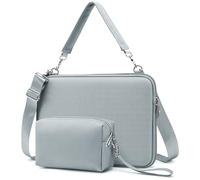 HYZUO 15-16 Pouces Housse Rigide pour Ordinateur Portable pour MacBook Pro 16 M4-M1, MacBook Air 15 M4 M3 M2, 15" Surface Laptop, Dell XPS 15/16, HP Envy/Pavilion 15, ASUS VivoBook 15, Bleu Cendré