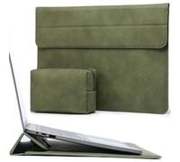 HYZUO 15-16 Pouces Housses Ordinateur Portable Sacoche avec Fonction Stand pour MacBook Pro 16 M4/M3/M2/M1 Pro/Max 2025-2019, XPS 15, MacBook Pro 15 2015-2012, Samsung Galaxy Book Flex 15, Vert Olive