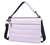 HYZUO 15-16 Pouces Sacoche Ordinateur Portable pour MacBook Pro 16 M5-M1 A3428 A3429, MacBook Pro/Air 15, 15" 15,6" Dell/Lenovo/ASUS/Acer/Samsung, Sac à Bandoulière Double Femmes Main, Lilas Violet