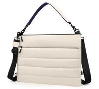 HYZUO 15-16 Pouces Sacoche pour Ordinateur Portable pour MacBook Pro 16 M5-M1 A3428 A3429, MacBook Pro/Air 15, 15" 15,6" Dell/Lenovo/ASUS/Acer/Samsung, Sac à Bandoulière Double Femmes Main, Beige