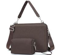 HYZUO 17-17,3 Pouces Housse Rigide pour Ordinateur Portable pour HP Envy/OMEN 17, LenovoThinkPad P16, ASUS ZenBook Pro/VivoBook Pro 17, Dell Alienware M17, LG gram 17, Razer Blade 17, Café Brun