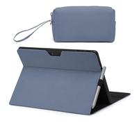 HYZUO Housse Coque pour Surface Pro 11 2024, Surface Pro 10 2024, Surface Pro 9 2022, Folio Stand avec Porte Stylet, Vue d'angle Multiples, Compatible avec Le Clavier Type Cover, Bleu Haze