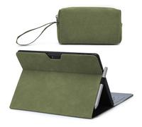 HYZUO Housse Coque pour Surface Pro 11 2024, Surface Pro 10 2024, Surface Pro 9 2022, Folio Stand avec Porte Stylet, Vue d'angle Multiples, Compatible avec Le Clavier Type Cover, Vert Olive