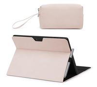 HYZUO Housse Coque pour Surface Pro 11 2024, Surface Pro 10 2024, Surface Pro 9 2022, Folio Stand avec Porte Stylet, Vue d'angle Multiples, Compatible avec Le Clavier Type Cover, Abricot