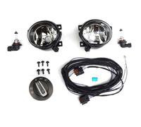 HZ-DESIGN Kit complet de phares antibrouillard NSW avec feu de flexion et interrupteur chromé pour équiper VW T5 2009-2015