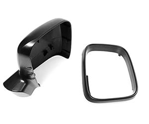 HZ-DESIGN Mirror Revêtement Cap Mirror Cadre Droite Boîtier Noir Convient pour T5 Caddy 2003-2009