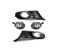 HZ-DESIGN Set Complet Phares Antibrouillard Incls. Grille de Ventilation Gauche Droite Kit Compatible Avec Golf 6 VI