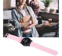 Hz2030 Led Montre NuméRique Style CoréEn éTanche Tactile éLéGant Montre-Bracelet Pour Hommes Femmes éTudiants Coque Noire Ceinture Rose