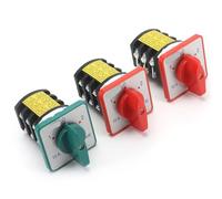 HZ5D-10/1.7 M05 M06 1.7KW 10A 12 Screws Three-Section Induction electronic starter Transfer Reversible Two Voltage Cam Switch(10A 1.7kW M05 Red) Industrial Switches