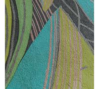 HZ62063-Horizon Arbre Feuille Jaune Verte Noire Galerie Papier Peint