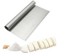 HZAOPZE 1 pcs Coupe pâte de Boulanger en Acier Inoxydable，Coupe-pâte avec des écailles/Grattoir à Pâtisserie/Grattoir à pâte/Couteau à Pâtisserie en Acier Inoxydable Ustensile de Cuisine, 22 * 12cm