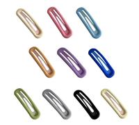 HZAOPZE 10pcs Pinces à Cheveux Fille Snap, Barrettes à Cheveux pour Fille, Clip Cheveux Snap Barettes, Barrettes à Cheveux en Métal, Barettes Cheveux Mignon, Pour Femme Fille Enfant Bébés(10 Couleurs)