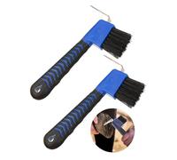 HZAOPZE 2 pcs Cure-pied avec brosse très solide et poignée ergonomique Convient pour les sabots de chevaux, ânes et chèvres, Conception de texture antidérapante