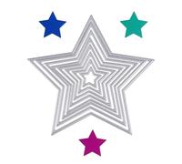 HZAOPZE 8Pcs Matrices de découpe, matrice de decoupe scrapbooking,Cutting Dies Pochoir à découper en métal, pour Scrapbooking, Album Photo, Carte, Cadeau, Papier de décoration (Étoiles)