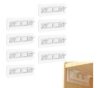 HZAOPZE 8Pcs Supports d'étagères Autocollants,Capacité de Charge de 30 kg - Support d'étagère adhésif - sans perçage pour Armoire - Support en Verre - Étagère de Rangement pour armoires de Cuisine