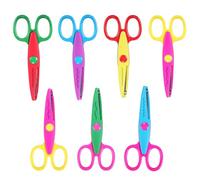 HZAOPZE Ciseaux pour Enfants, Ensemble de 7 Ciseaux pour Enfants, Ciseaux Dentelés pour Enfants, Ciseaux de Coupe en Zigzag, 7 Types de Lignes
