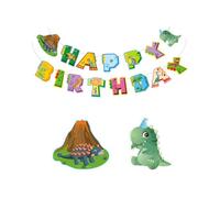 HZAOPZE Dino Happy Birthday Guirlande dinosaure, deco anniversaire dinosaure Bannière d'anniversaire Dinosaure Happy Birthday Bannière Enfants Dinosaure Thème Party Décorations,1pcs