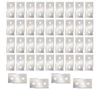 HZAOPZE Lot de 40 Lames de Rechange pour Grattoir, Lame de Rechange pour Racloir, Lames de Trois Trous pour Plaque de Cuisson Vitrocéramique, 0,2mm