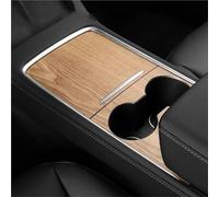 HZBHD Autocollant Pour Console Centrale Pour Tesla Pour Model 3 Y 2021-2023, Film Imitation Bois, Coque De Commande Centrale Intérieure Bande décorative(GWood Grain Calor)